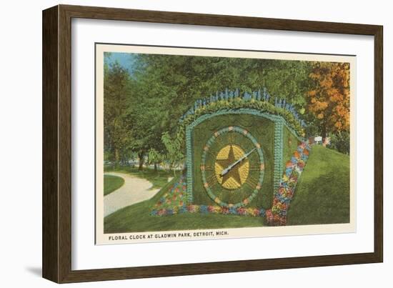 Floral Clock, Gladwin Park, Detroit, Michigan-null-Framed Art Print