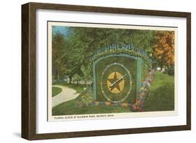 Floral Clock, Gladwin Park, Detroit, Michigan-null-Framed Art Print