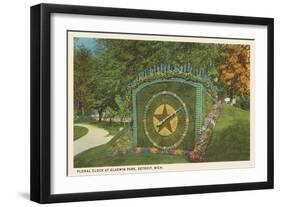 Floral Clock, Gladwin Park, Detroit, Michigan-null-Framed Art Print