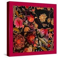 FLORAL COLLAGE-Linda Arthurs-Stretched Canvas