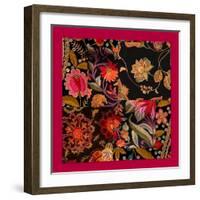 FLORAL COLLAGE-Linda Arthurs-Framed Giclee Print