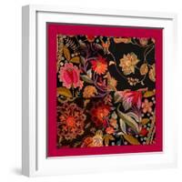 FLORAL COLLAGE-Linda Arthurs-Framed Giclee Print