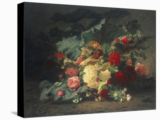 Floral Composition-Jean Baptiste Claude Robie-Stretched Canvas