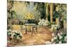 Floral Courtyard-Allayn Stevens-Mounted Premium Giclee Print