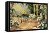 Floral Courtyard-Allayn Stevens-Framed Stretched Canvas