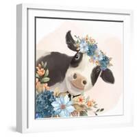 Floral Cow-Kimberly Allen-Framed Art Print