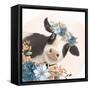 Floral Cow-Kimberly Allen-Framed Stretched Canvas