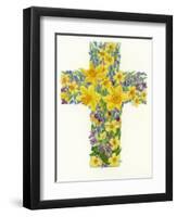 Floral Cross I, 1998-Linda Benton-Framed Premium Giclee Print