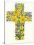 Floral Cross I, 1998-Linda Benton-Stretched Canvas