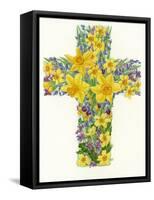 Floral Cross I, 1998-Linda Benton-Framed Stretched Canvas