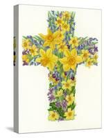 Floral Cross I, 1998-Linda Benton-Stretched Canvas