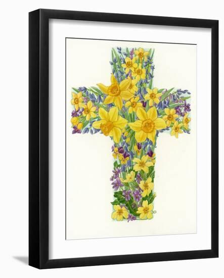 Floral Cross I, 1998-Linda Benton-Framed Giclee Print