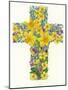 Floral Cross I, 1998-Linda Benton-Mounted Giclee Print