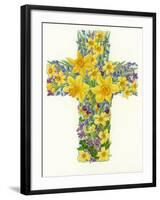 Floral Cross I, 1998-Linda Benton-Framed Giclee Print