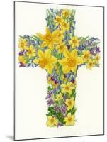 Floral Cross I, 1998-Linda Benton-Mounted Giclee Print