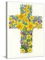 Floral Cross I, 1998-Linda Benton-Stretched Canvas