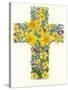 Floral Cross I, 1998-Linda Benton-Stretched Canvas