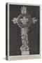 Floral Cross Placed on Queen Victoria's Tomb by the Royal Munster Fusiliers on St Patrick's Day-null-Stretched Canvas