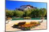 Floral Decorations at the Small Pond with Potala Palace seen from the North-null-Mounted Art Print