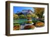 Floral Decorations at the Small Pond with Potala Palace seen from the North-null-Framed Art Print