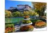 Floral Decorations at the Small Pond with Potala Palace seen from the North-null-Mounted Art Print