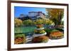 Floral Decorations at the Small Pond with Potala Palace seen from the North-null-Framed Art Print