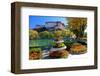 Floral Decorations at the Small Pond with Potala Palace seen from the North-null-Framed Art Print