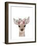 Floral Deer-Leah Straatsma-Framed Art Print