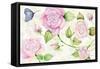 Floral Delight VI Butterflies-Kathleen Parr Mckenna-Framed Stretched Canvas