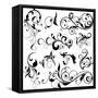 Floral Design Elements-onfocus-Framed Stretched Canvas