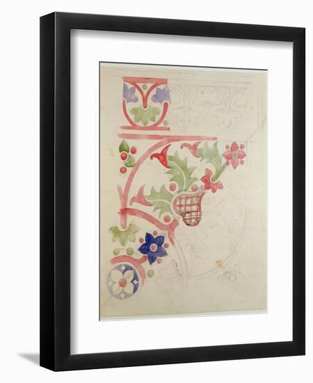 Floral Design for the House of Lords' Library-Augustus Welby Northmore Pugin-Framed Giclee Print