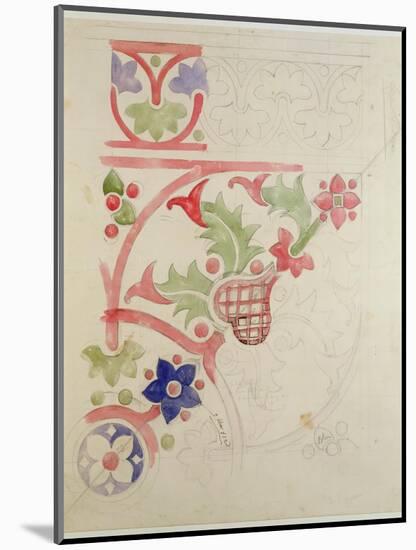 Floral Design for the House of Lords' Library-Augustus Welby Northmore Pugin-Mounted Giclee Print