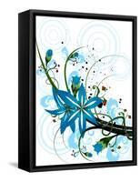 Floral Design-lenm-Framed Stretched Canvas
