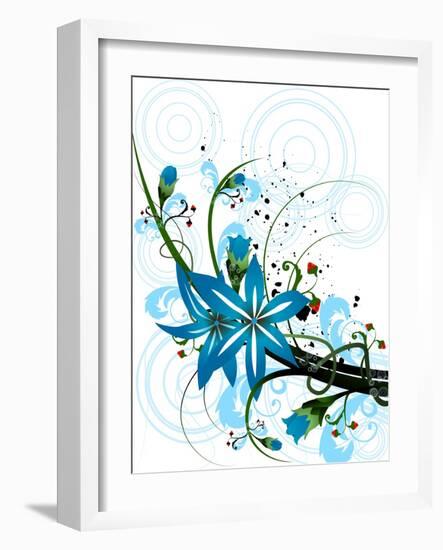 Floral Design-lenm-Framed Art Print