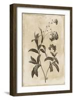 Floral Earthtone Four-Jace Grey-Framed Art Print