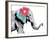 Floral Elephant-OnRei-Framed Art Print