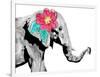 Floral Elephant-OnRei-Framed Art Print