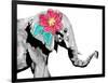 Floral Elephant-OnRei-Framed Art Print