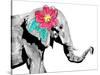 Floral Elephant-OnRei-Stretched Canvas