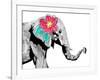 Floral Elephant-OnRei-Framed Art Print