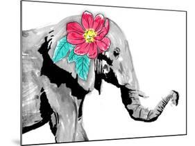 Floral Elephant-OnRei-Mounted Art Print