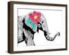 Floral Elephant-OnRei-Framed Art Print