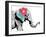 Floral Elephant-OnRei-Framed Art Print