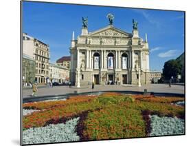 Floral Feature Outside the Lviv Theater of Opera and Ballet, Named after I,Franko-Christian Kober-Mounted Photographic Print