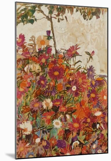 Floral Field-Egon Schiele-Mounted Collectable Print