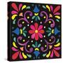 Floral Fiesta Tile III-Laura Marshall-Stretched Canvas