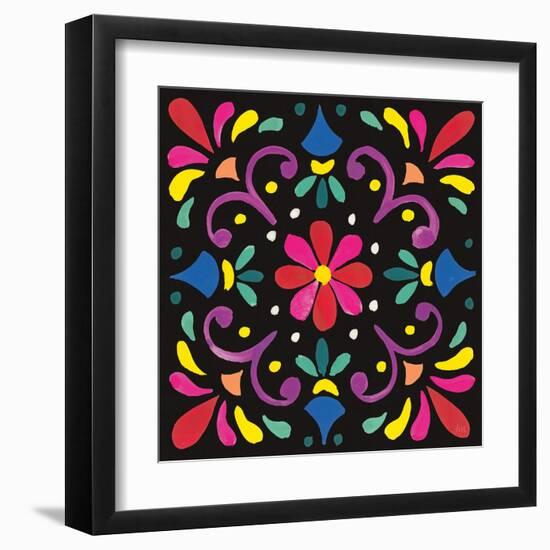 Floral Fiesta Tile III-Laura Marshall-Framed Art Print