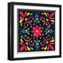 Floral Fiesta Tile III-Laura Marshall-Framed Art Print