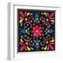 Floral Fiesta Tile III-Laura Marshall-Framed Art Print