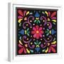 Floral Fiesta Tile III-Laura Marshall-Framed Art Print